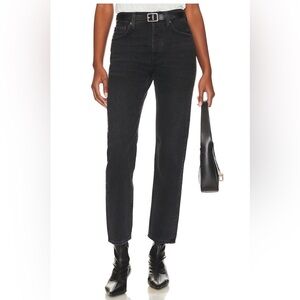 Agolde Parker Black Straight Leg Women's Jeans